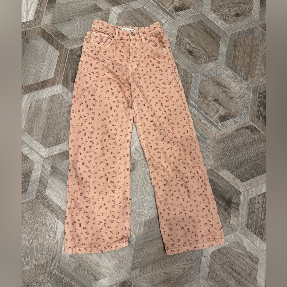 Zara Blush Floral Trousers